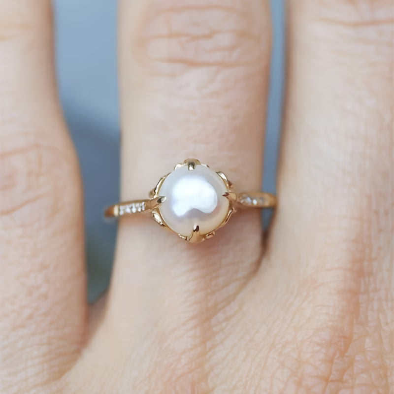 CRYSTELLA | ANELLO DELICATO CON PERLA E CRISTALLO