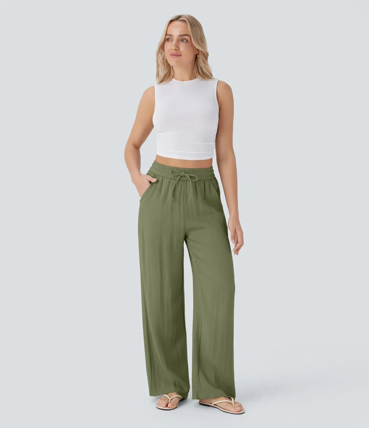 SARAH | PANTALONI A GAMBA LARGA EFFORTLESS