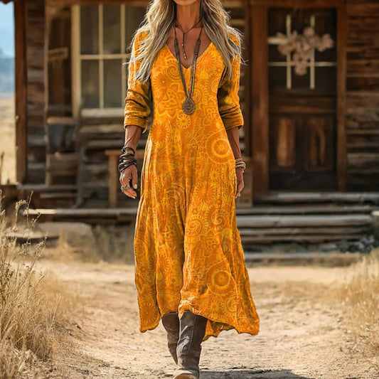 EVELYN | ABITO CASUAL A MANICHE LUNGHE DI ISPIRAZIONE VINTAGE