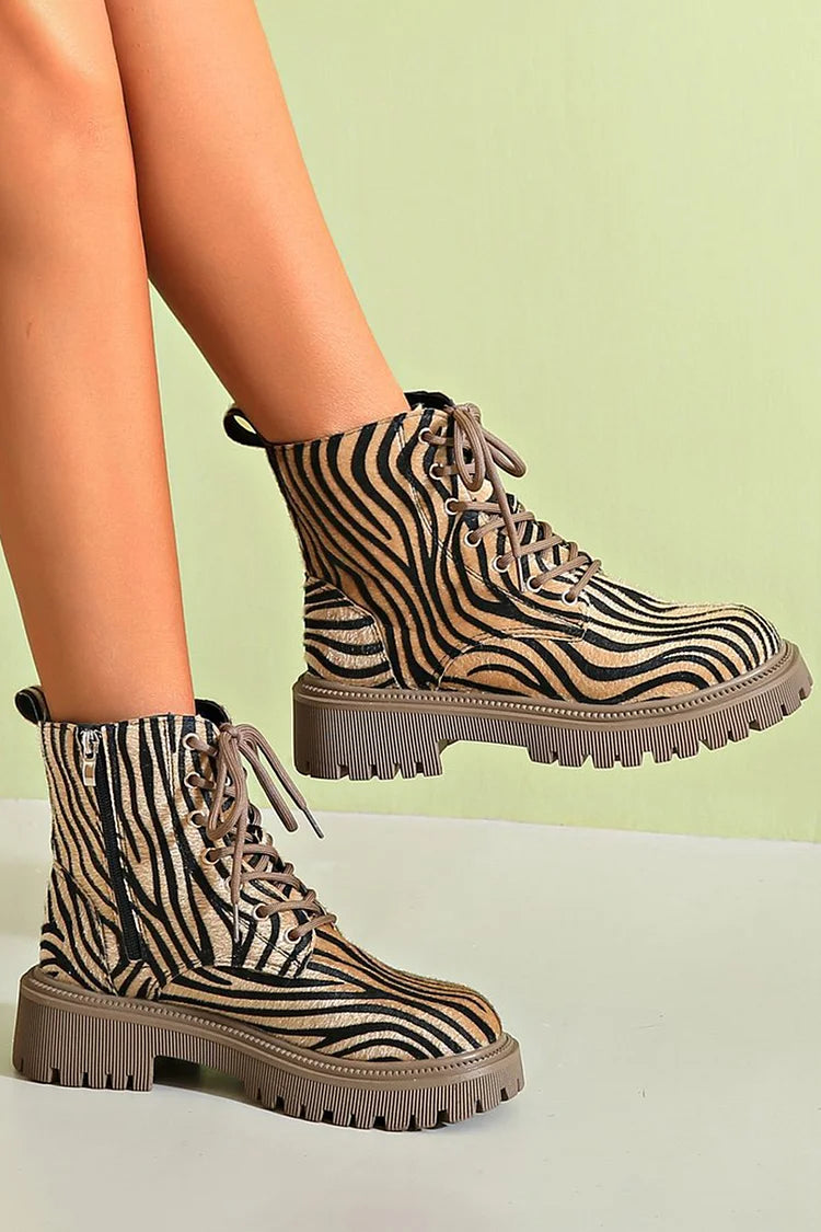 STELLA | STIVALETTI BOLD IN PIZZO ZEBRA