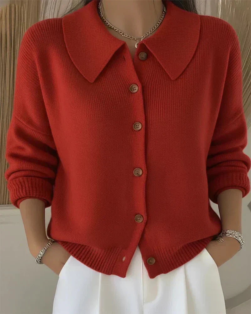 VESPERA | CARDIGAN CON COLLO A BOTTONI