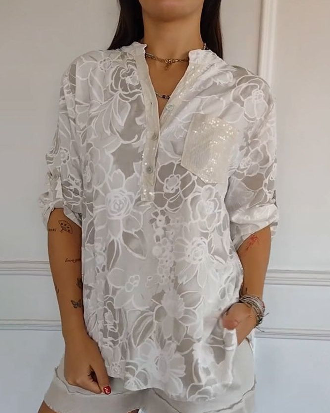 MIRELLA | CAMICETTA ELEGANTE CON TASCHINO