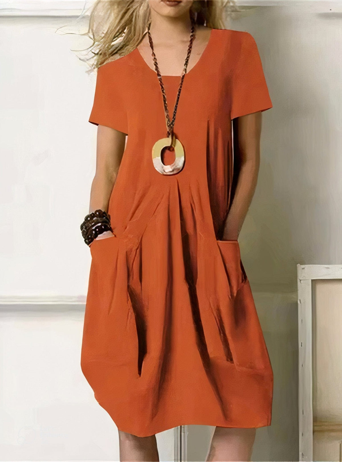 ORIANE | ABITO MAXI CASUAL FLUIDO