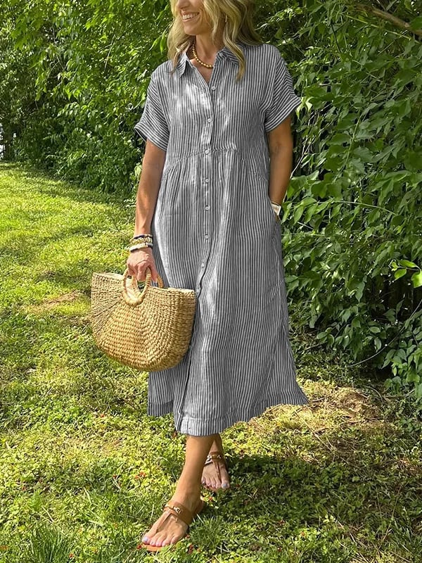 MONA | ABITO A RIGHE ELEGANTE