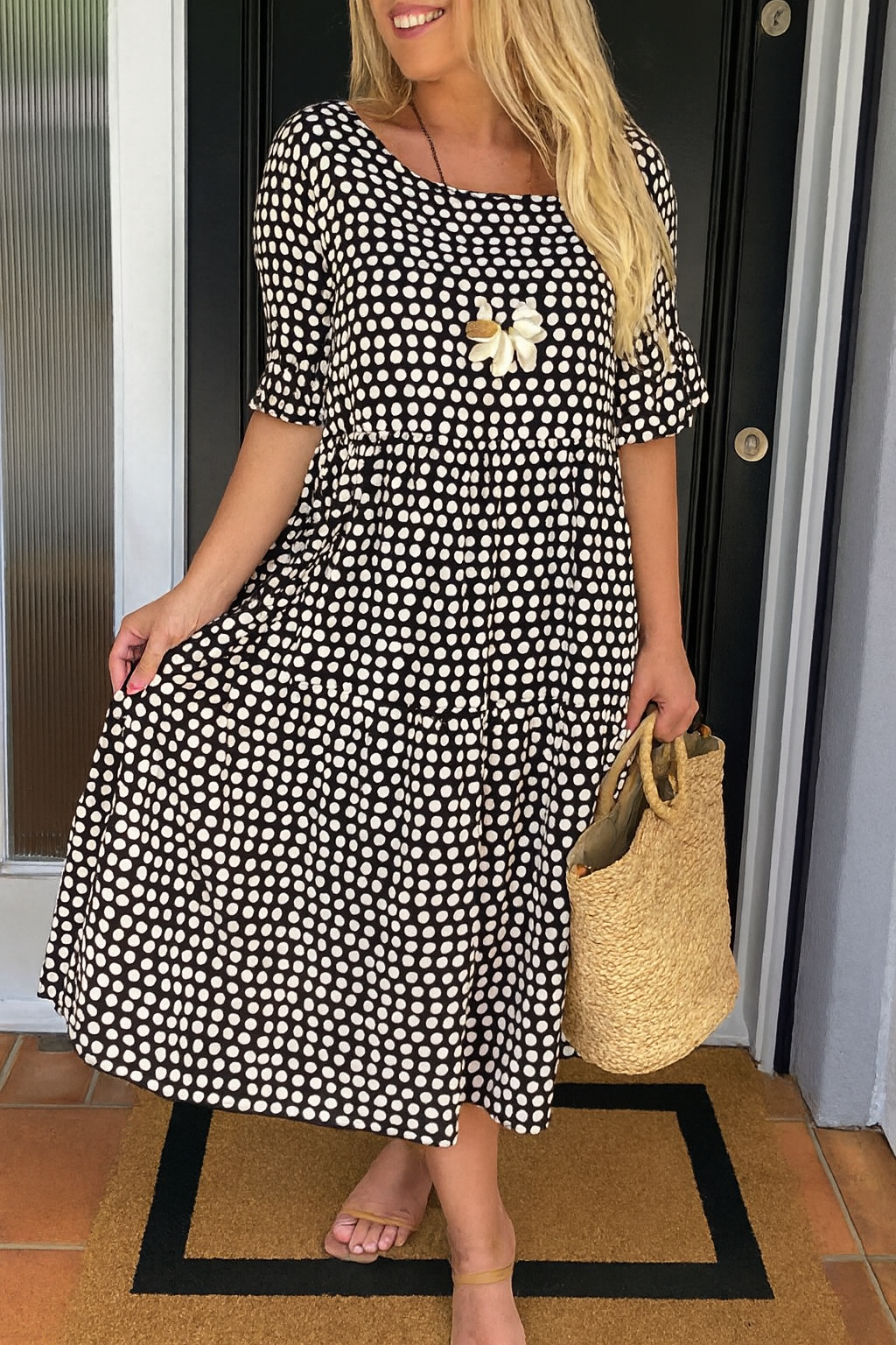 FELICITY | ABITO MIDI A MANICHE CORTE SABLE