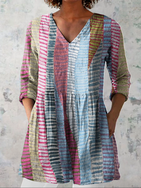 ANAIS | CAMICIA LUNGA CON SCOLLO A V