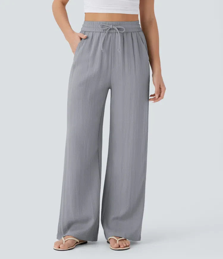 SARAH | PANTALONI A GAMBA LARGA EFFORTLESS