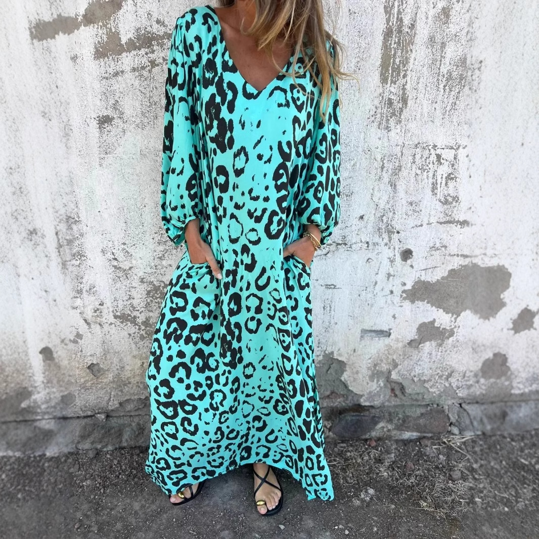 DENISE | VESTITO CON STAMPA LEOPARDATA