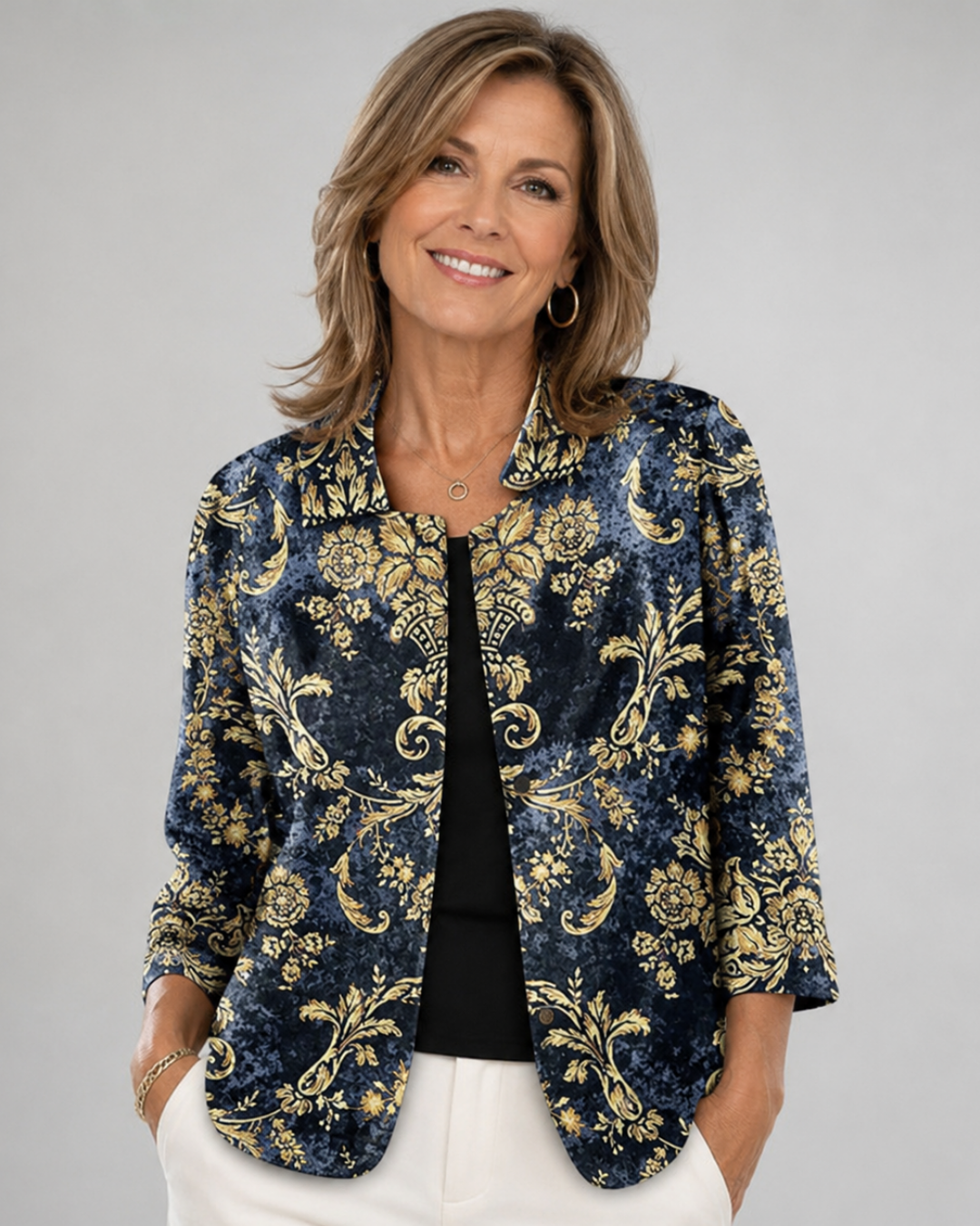 NOLWEN | CAMICETTA CON VOLUTE BAROCCHE