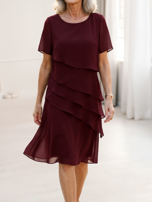 LINDA | ABITO CON VOLANT E COMFORT ELEGANTE