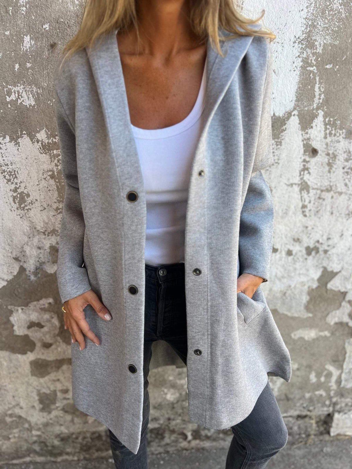 LAURA | GIACCA COSY CON BOTTONI