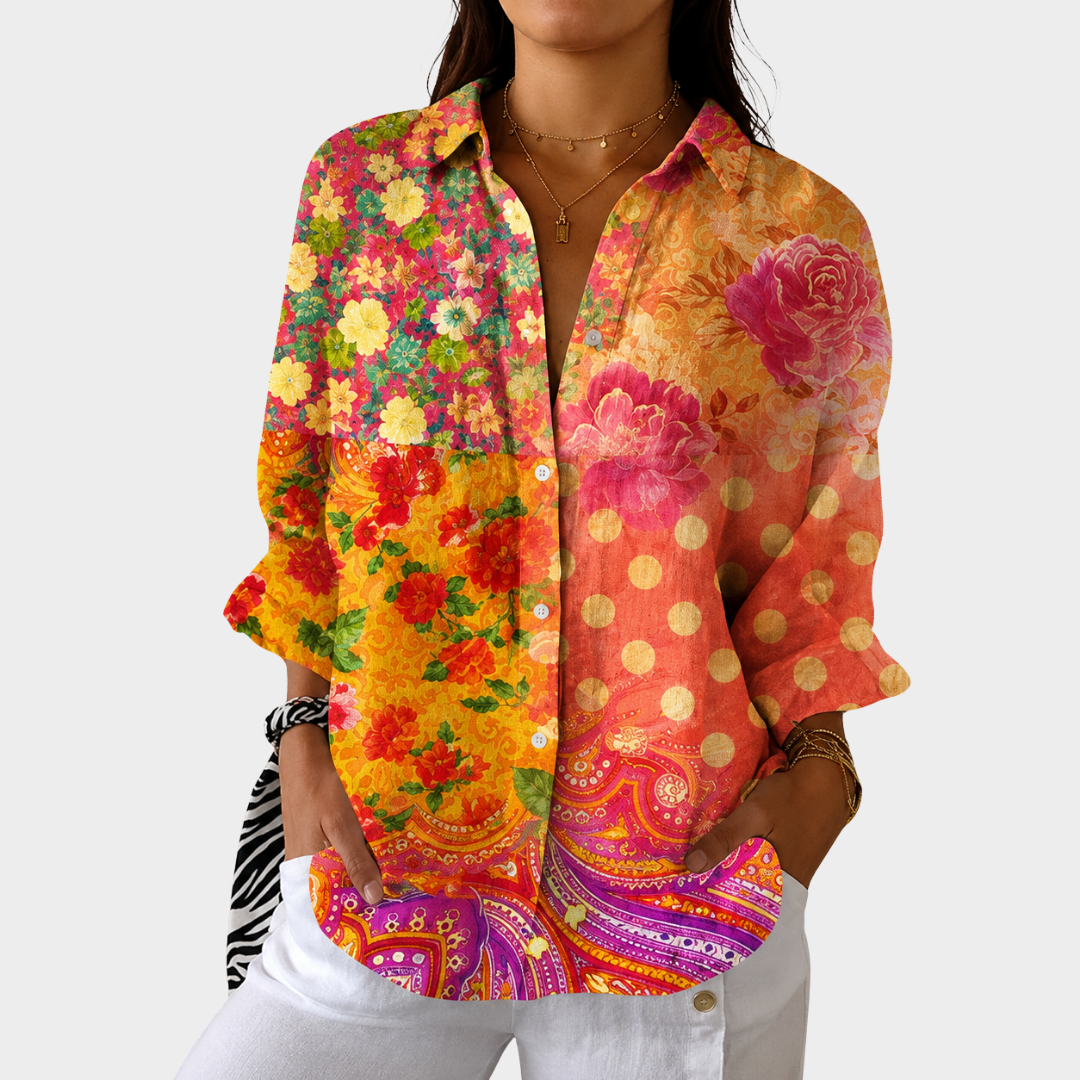 SAVANNAH | CAMICETTA STAMPATA LEGGERA E COLORATA