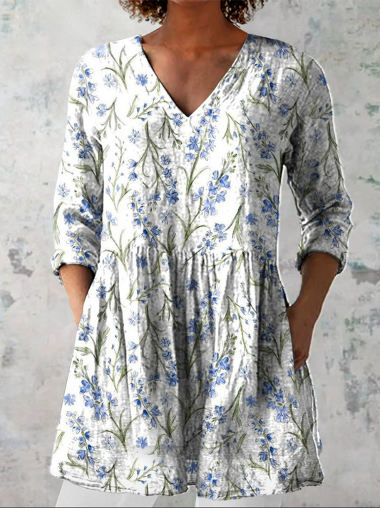 JEANNE | CAMICETTA LUNGA CON SCOLLO A V