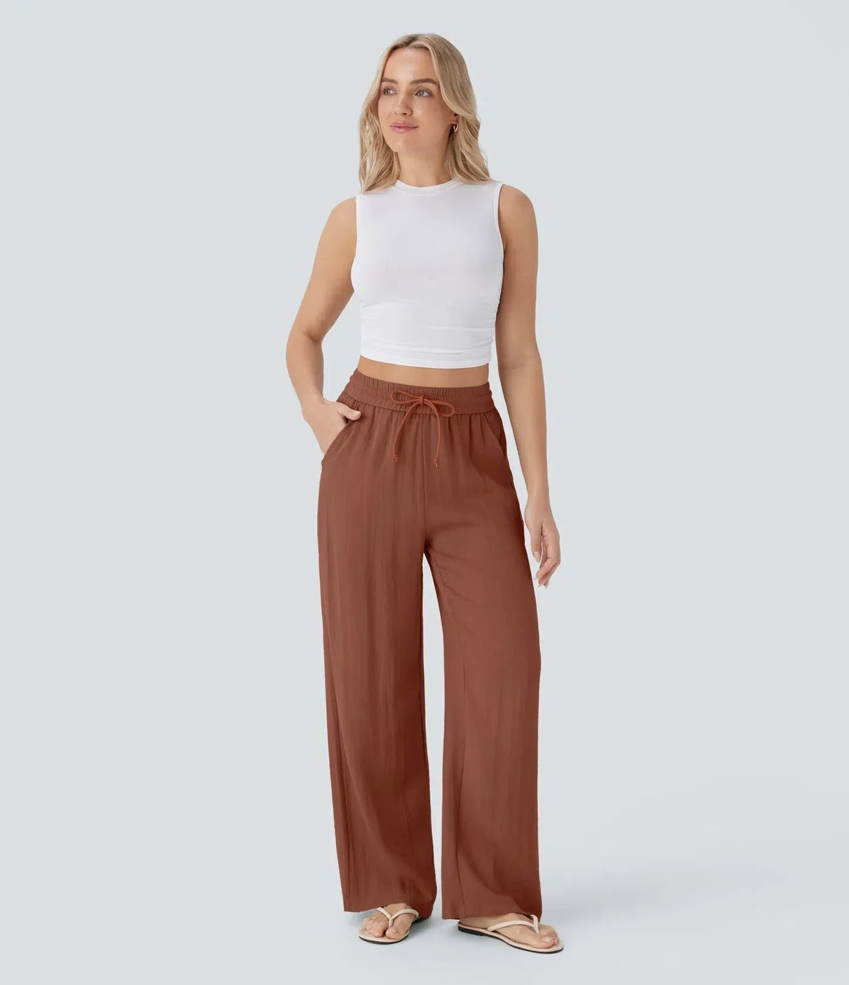 SARAH | PANTALONI A GAMBA LARGA EFFORTLESS
