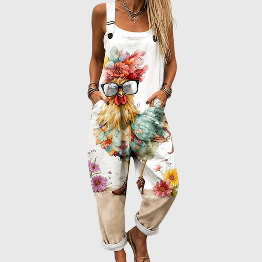 SALOPETTE DA BAMBINA CON MOTIVO FLOREALE COMFORT