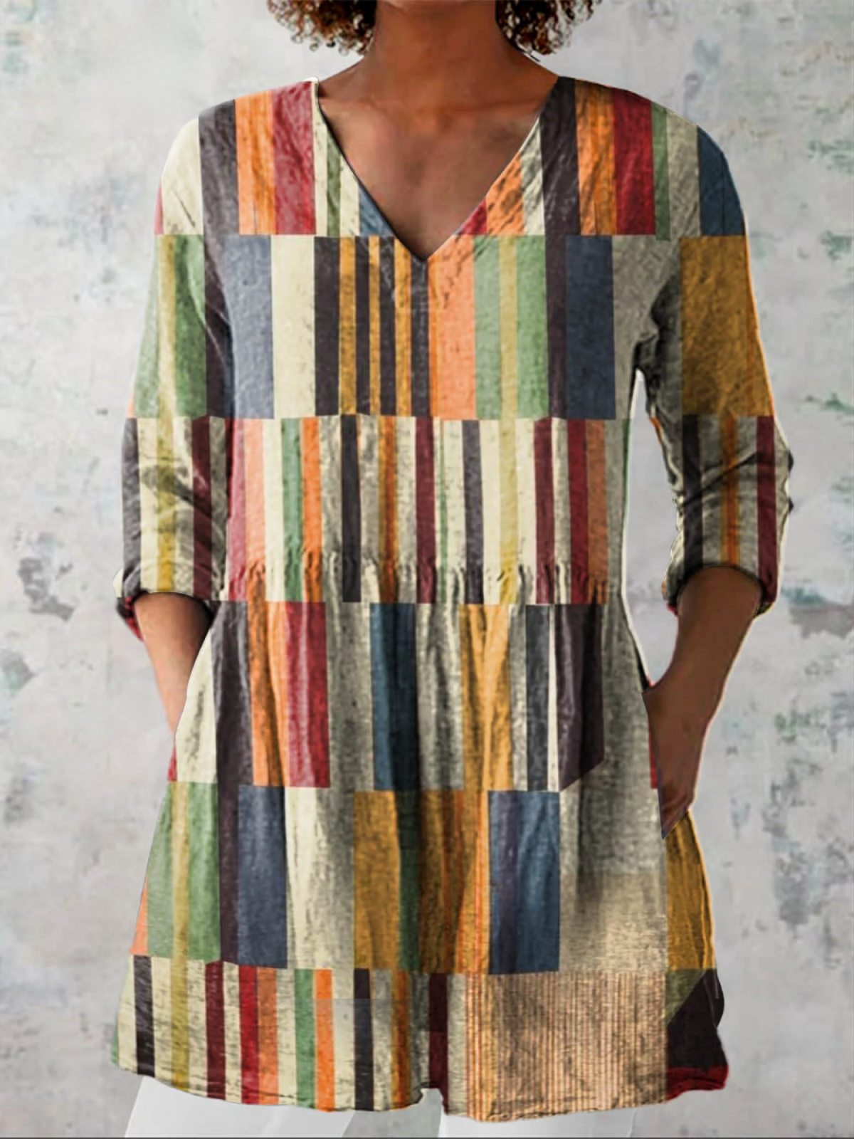 CHLOE | CAMICIA LUNGA CON SCOLLO A V