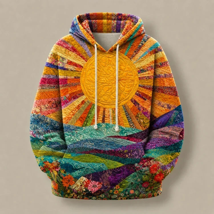 RYLETH | FELPA Y2K CON STAMPA SUNBURST