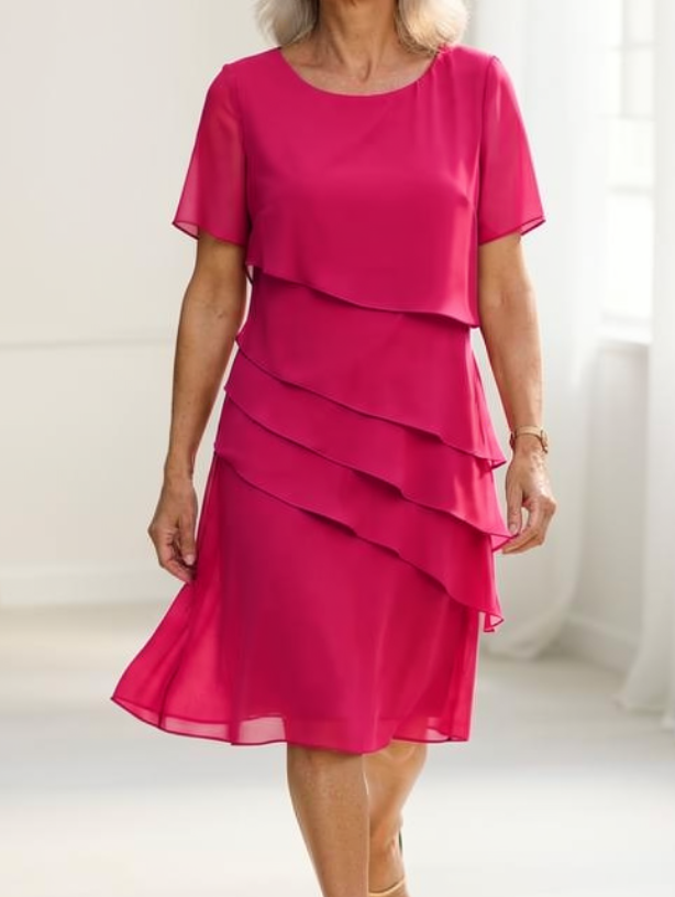 LINDA | ABITO CON VOLANT E COMFORT ELEGANTE