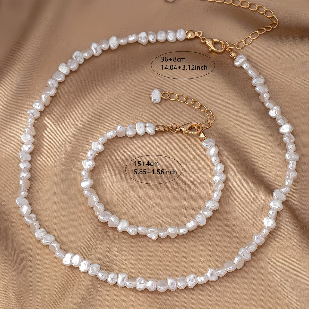ISOLDE | SET COLLANA E BRACCIALE CON PERLE BAROCCHE