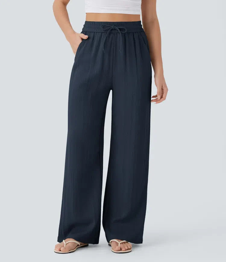 SARAH | PANTALONI A GAMBA LARGA EFFORTLESS