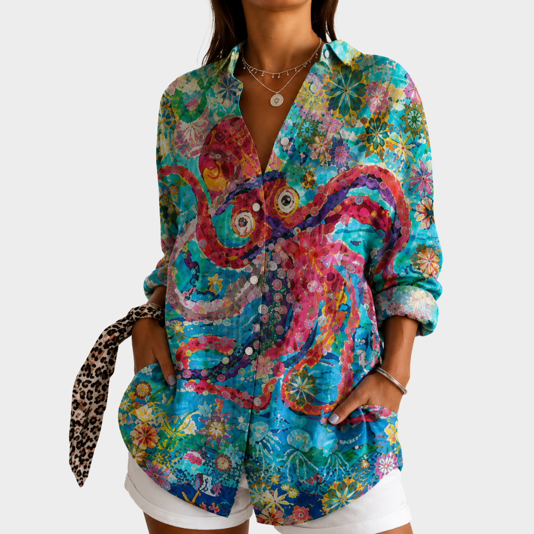 ABIGAIL | CAMICETTA ARTISTICA OCEAN BLOOM