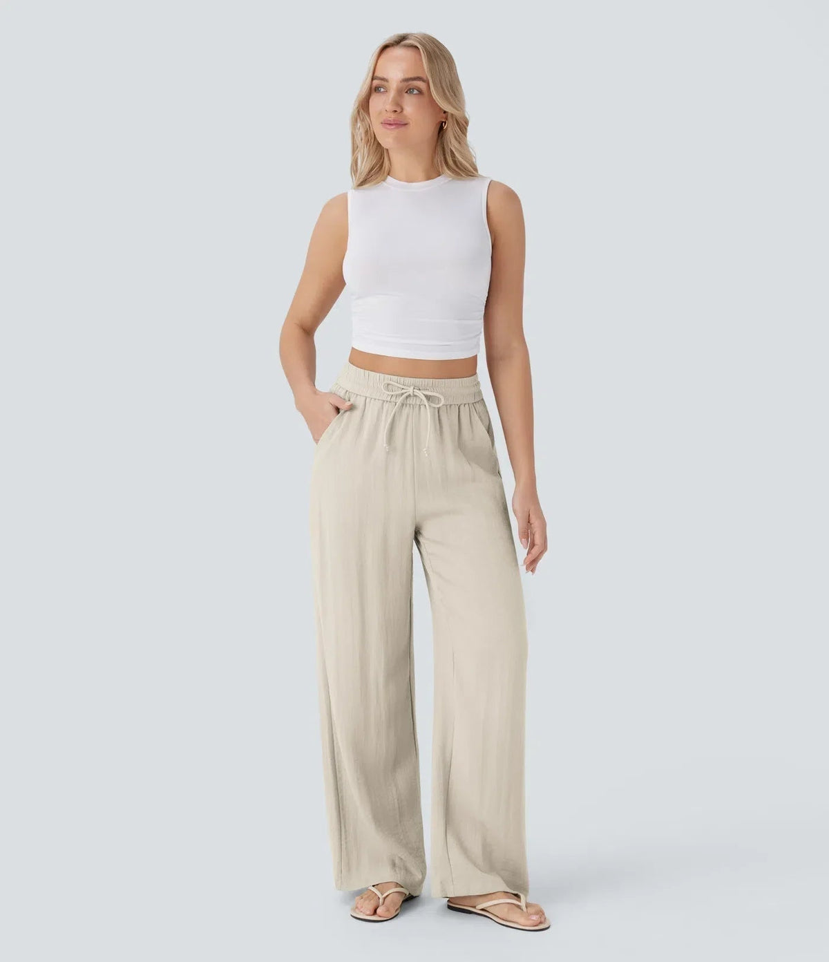SARAH | PANTALONI A GAMBA LARGA EFFORTLESS