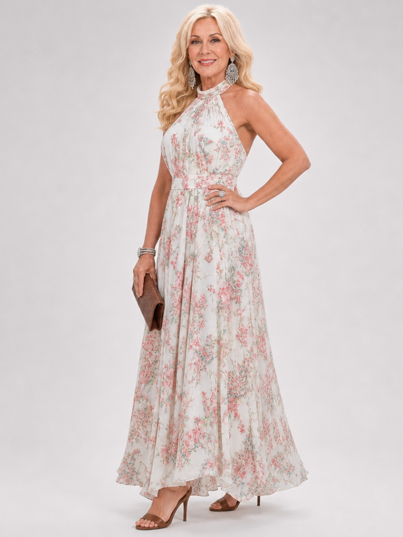 GUINEVERE | ABITO MIDI FLOREALE CON GONNA AMPIA