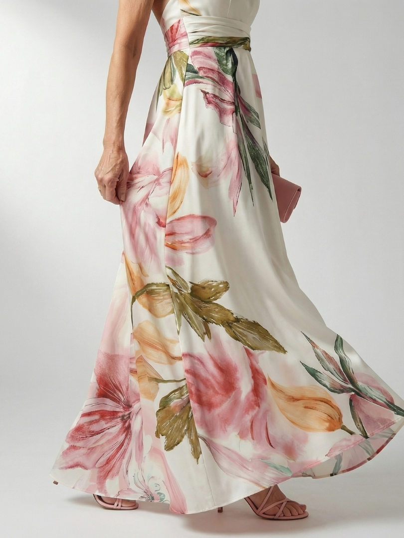 AMIEL | ABITO MAXI FLOREALE LEGGERO