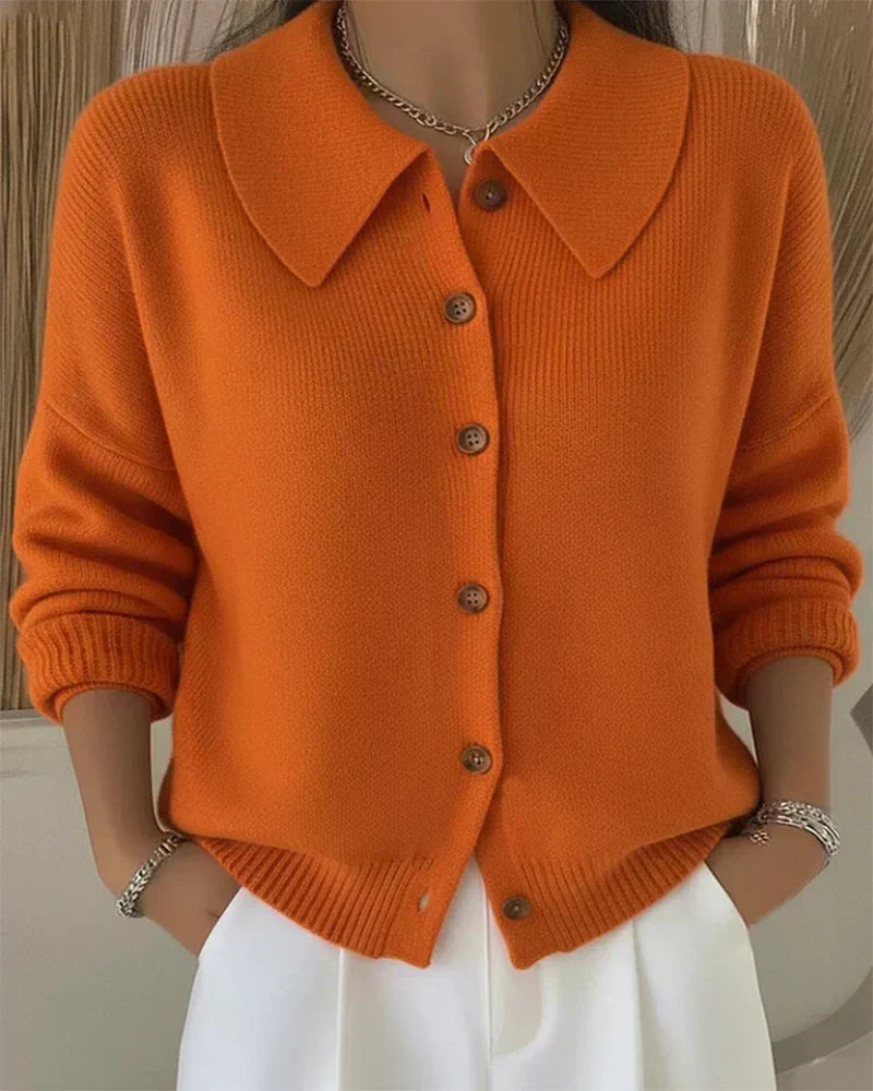 VESPERA | CARDIGAN CON COLLO A BOTTONI