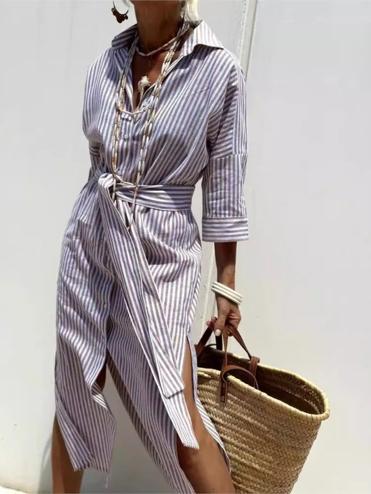 GÉRALDINE | ABITO A RIGHE LEGGERO ED ELEGANTE