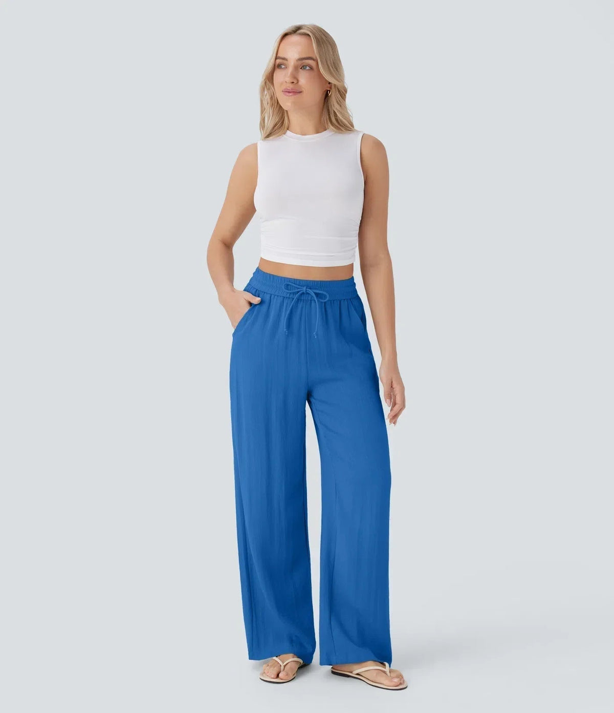SARAH | PANTALONI A GAMBA LARGA EFFORTLESS