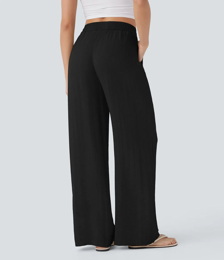 SARAH | PANTALONI A GAMBA LARGA EFFORTLESS