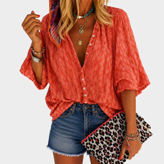 CHLOE | CAMICIA CON BOTTONI CORAL BREEZE