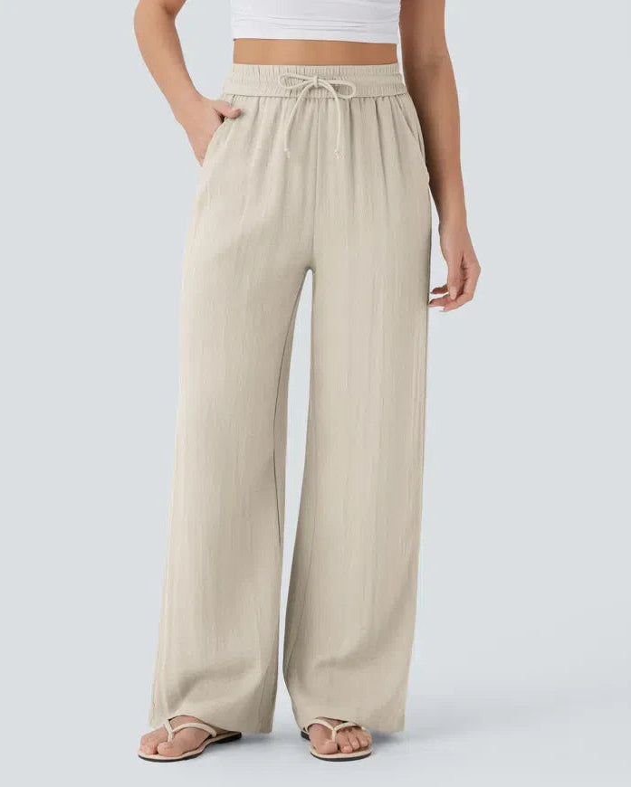 SARAH | PANTALONI A GAMBA LARGA EFFORTLESS