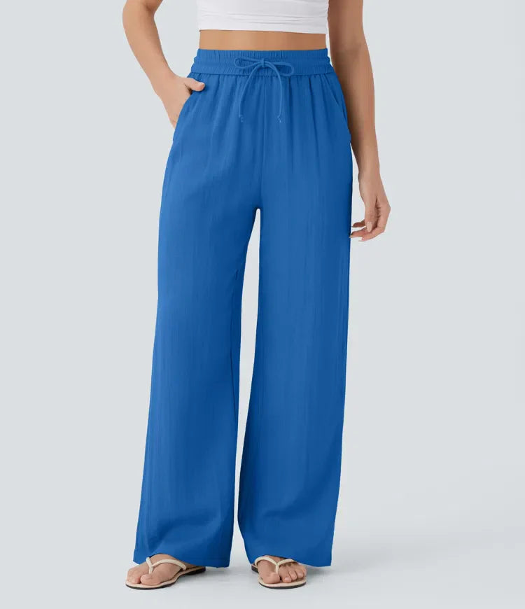 SARAH | PANTALONI A GAMBA LARGA EFFORTLESS