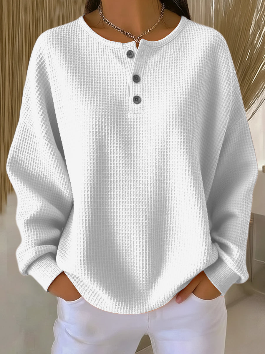 MIRABEL | FELPA HENLEY A NIDO D'APE COSY