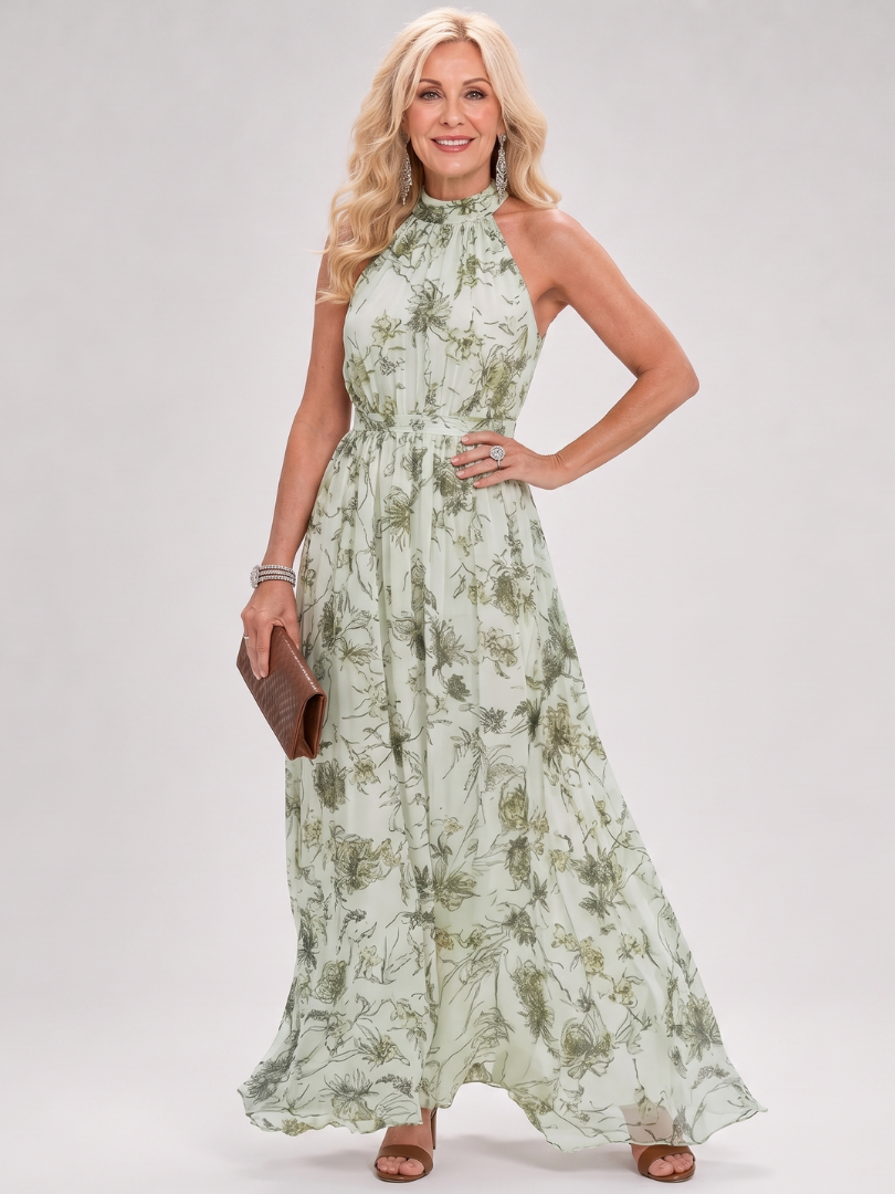 GUINEVERE | ABITO MIDI FLOREALE CON GONNA AMPIA