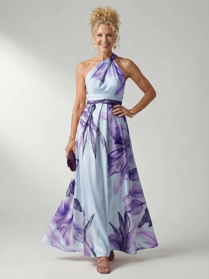 AMIEL | ABITO MAXI FLOREALE LEGGERO