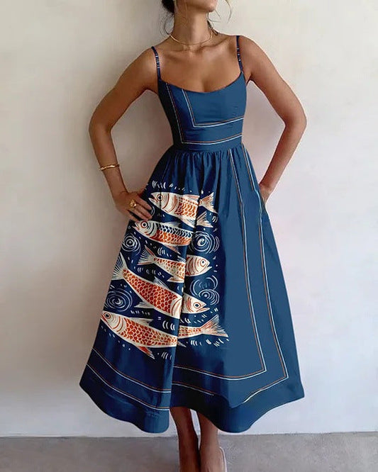 TINSLEY | ABITO MIDI OCEAN TIDE
