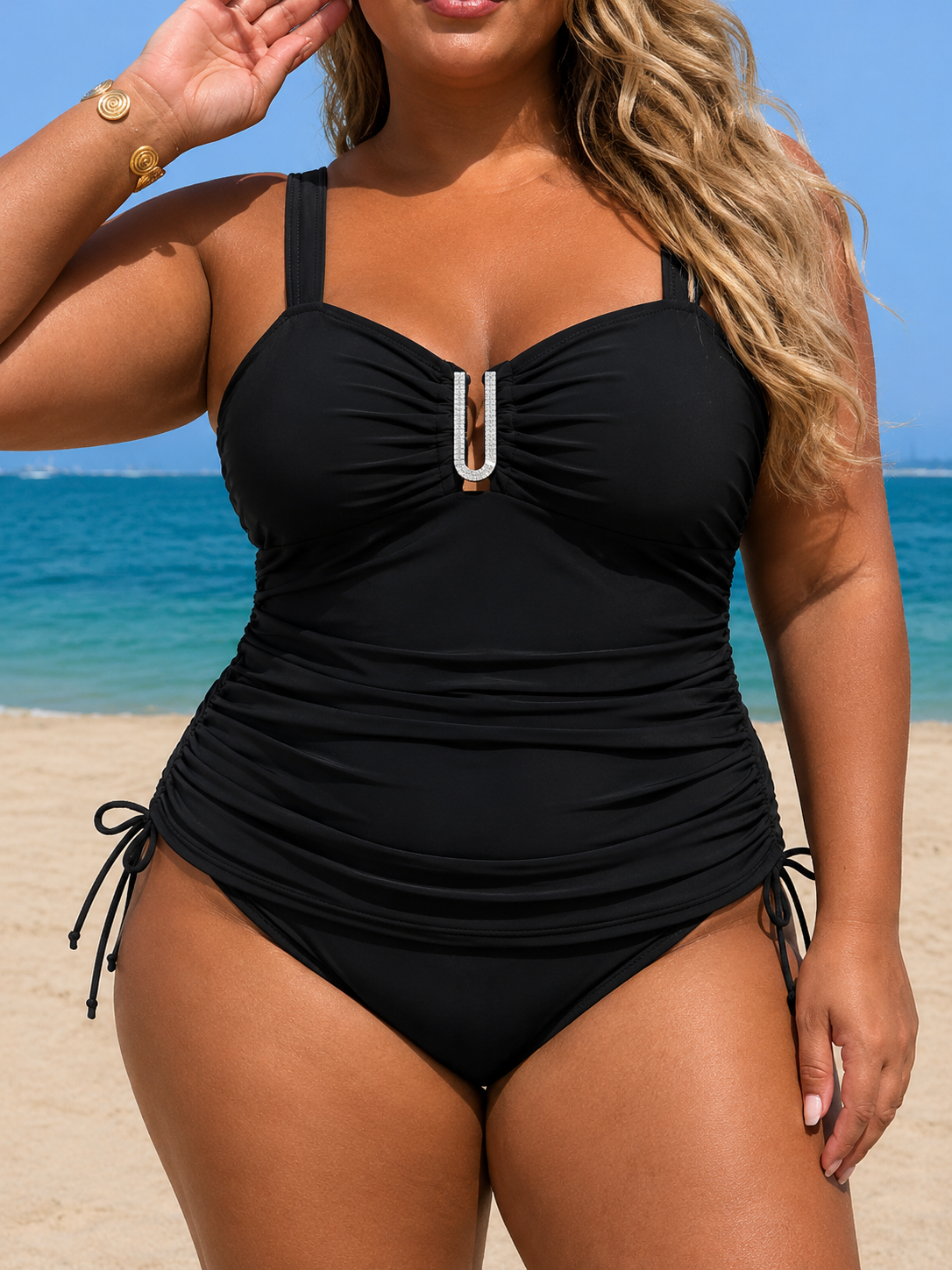 MADELINE | SET TANKINI PLUS SIZE MIDNIGHT RIVIERA