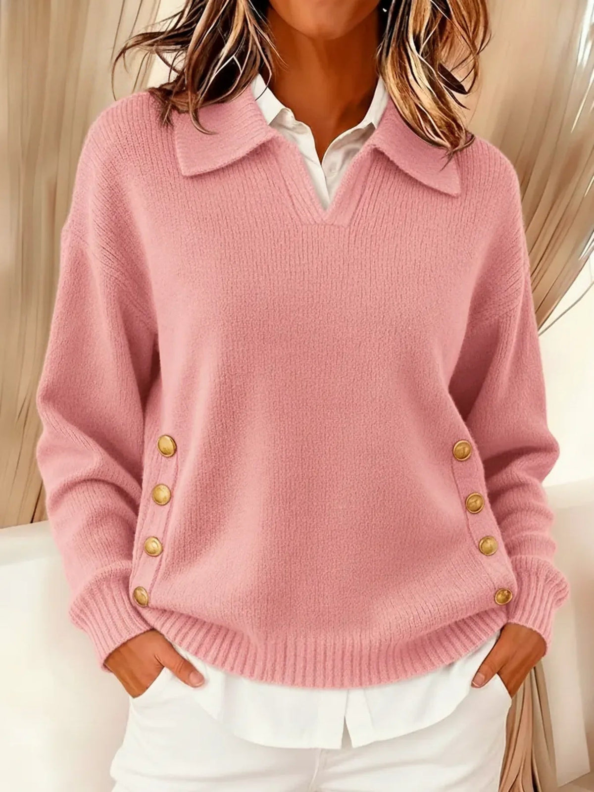 VYNETTE | MAGLIONE CON SCOLLO A V E COLLETTO