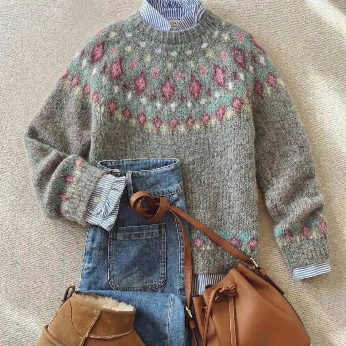SOLARA | MAGLIONE IN MAGLIA VINTAGE CHIC