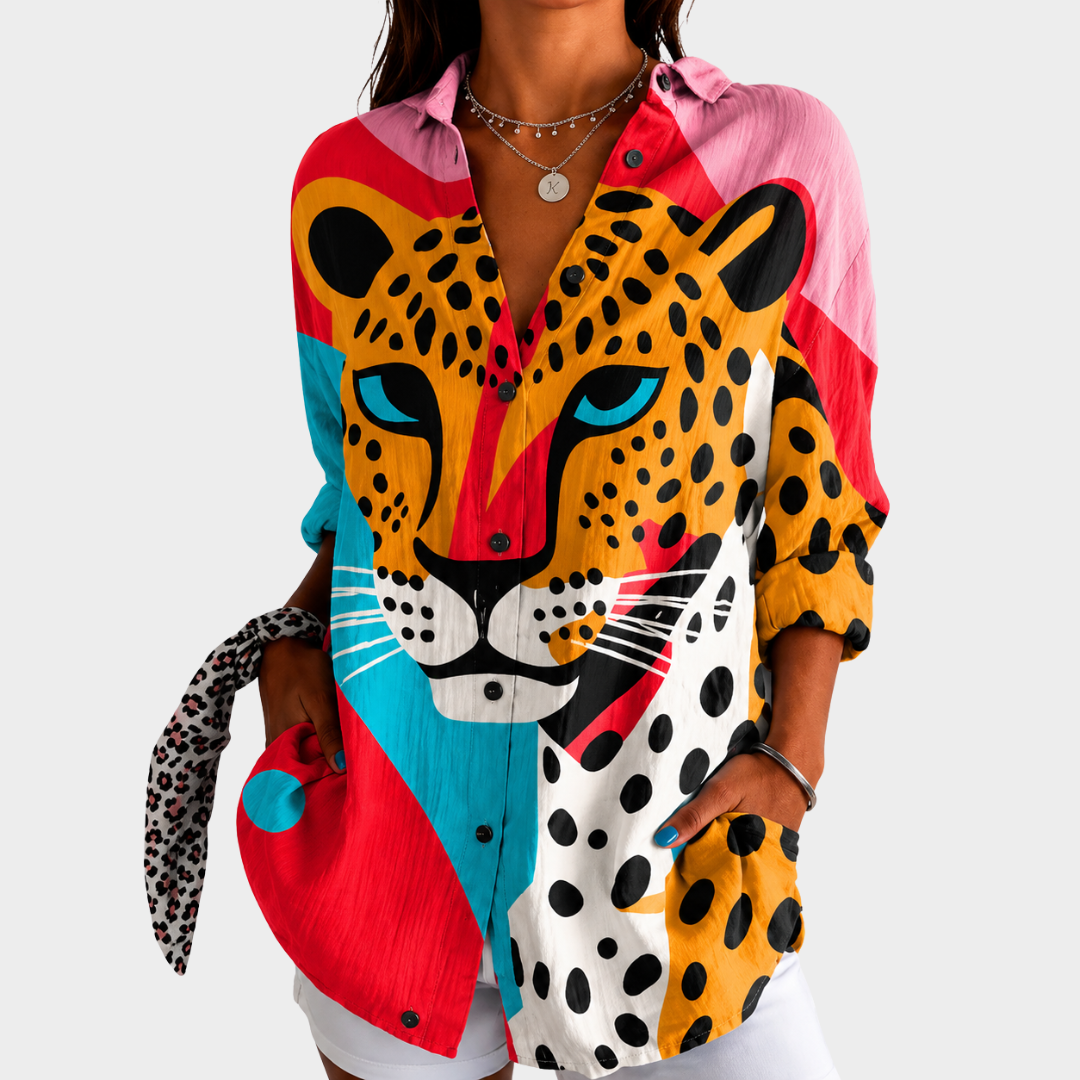 BROOKLYN | CAMICETTA CON VISO DI LEOPARDO BOLD