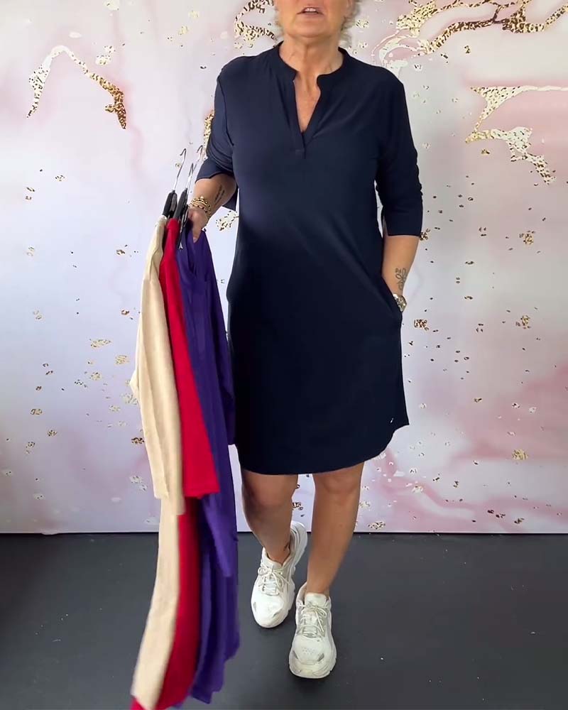 HANNE | ABITO ELEGANTE CON SCOLLO A V