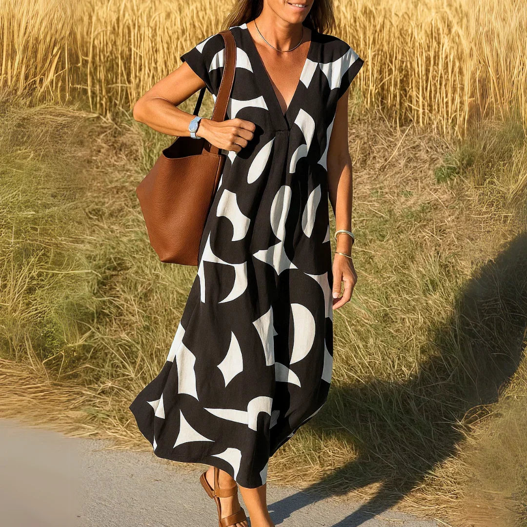 TATIANA | MAXI ABITO CON DETTAGLI INTRECCIATI