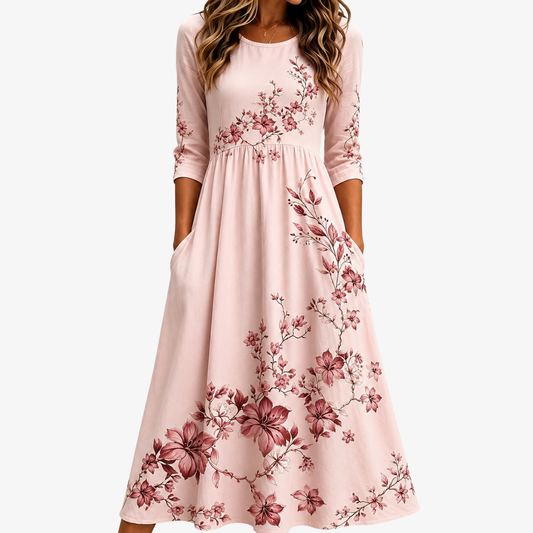 CAMILLA | ABITO MIDI A PORTAFOGLIO ROSE GARDEN CHARM