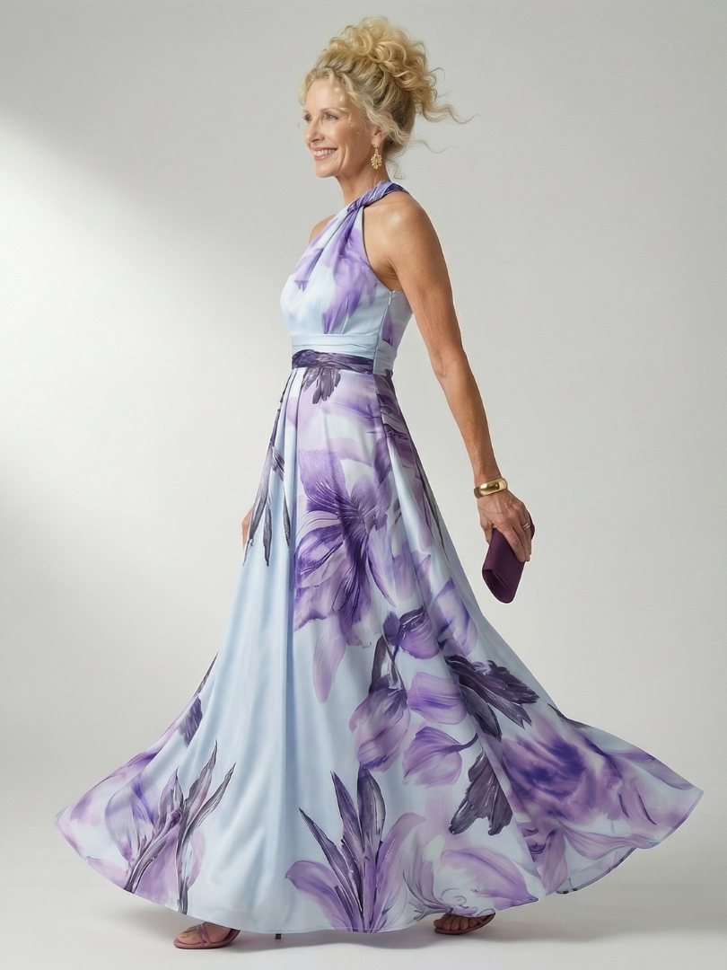 AMIEL | ABITO MAXI FLOREALE LEGGERO
