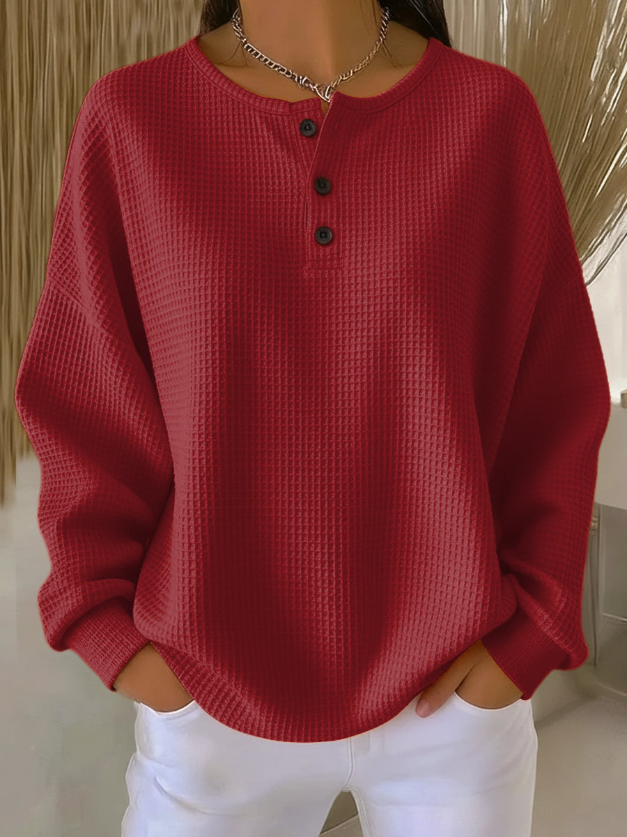 MIRABEL | FELPA HENLEY A NIDO D'APE COSY