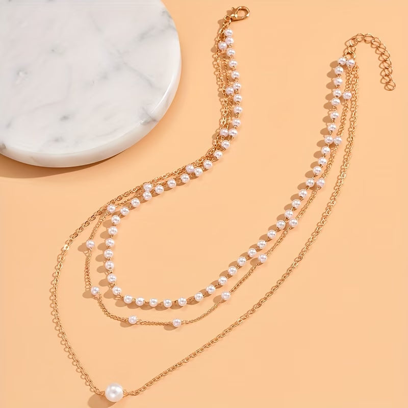 TRINITY | SET COLLANA A STRATI DI PERLE TRINITY