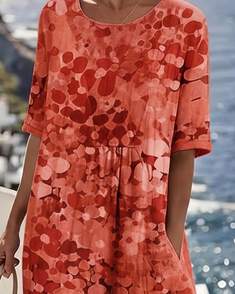 FLEURÉ | ABITO MIDI CON STAMPA FLOREALE ARIOSA